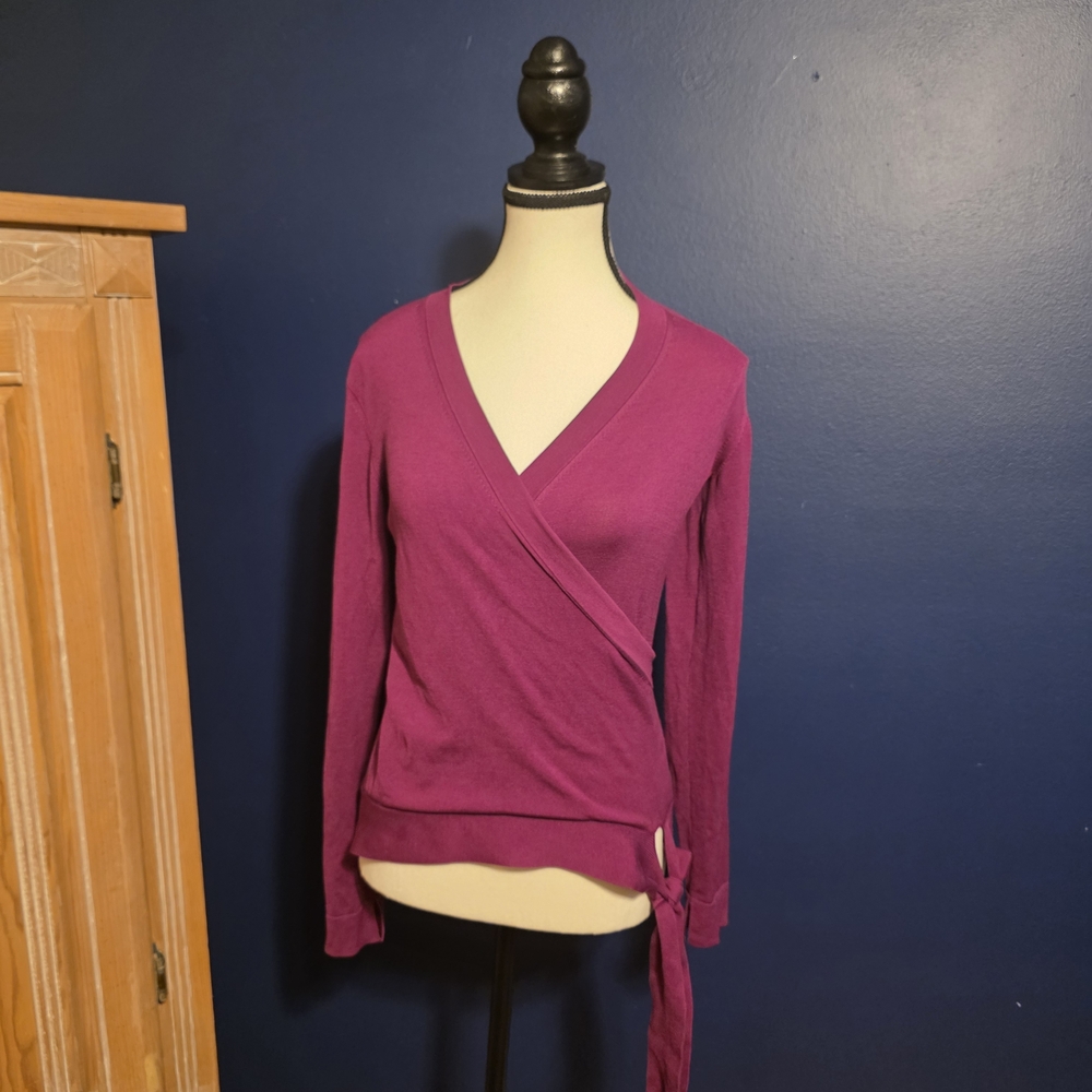 Women's Purple Wrap Top